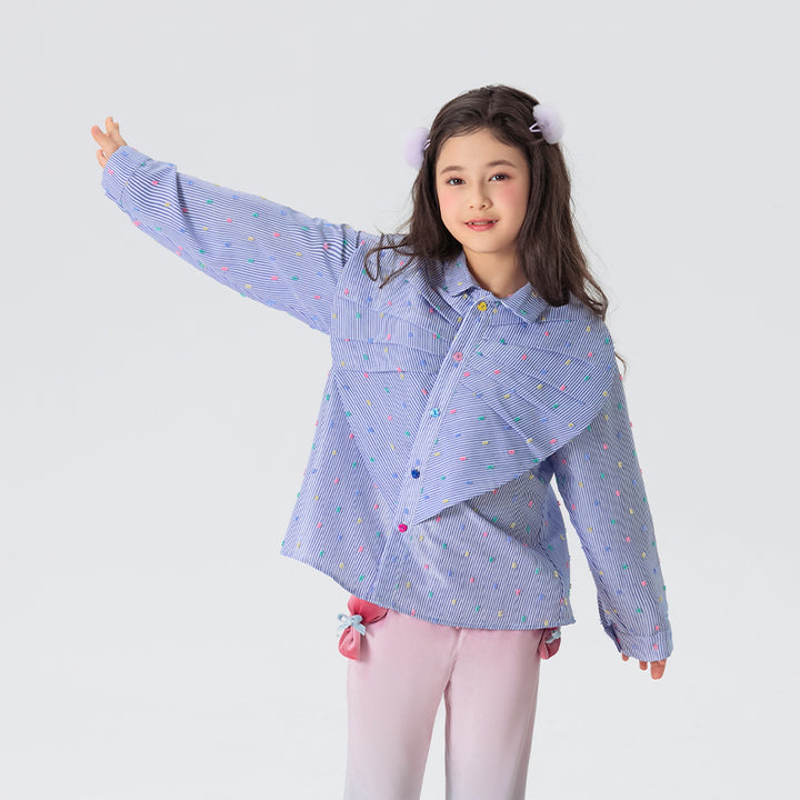 Mini Rainbow Dot Blouse 优格跳跳糖衬衫