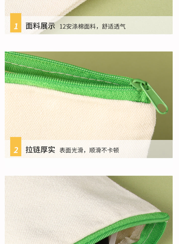 Custom Linen Zipper pouch