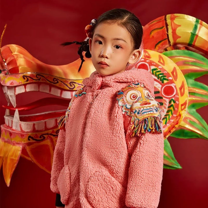 WINDPROOF FLEECE ZIP DRAGON YEAR HOODIE