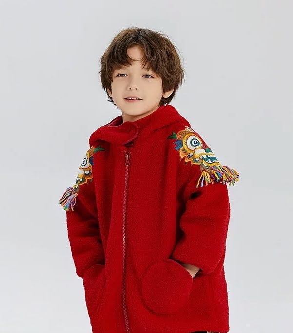 WINDPROOF FLEECE ZIP DRAGON YEAR HOODIE