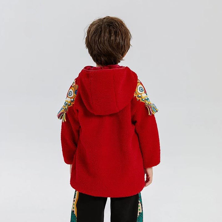 WINDPROOF FLEECE ZIP DRAGON YEAR HOODIE
