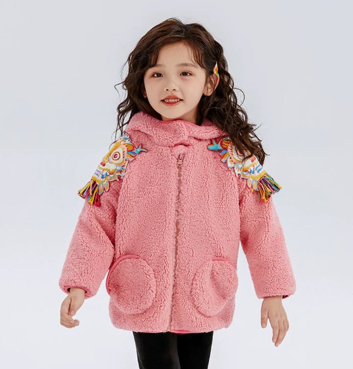 WINDPROOF FLEECE ZIP DRAGON YEAR HOODIE