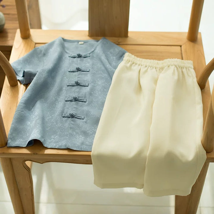 SHORT SLEEVE LINEN PANKOU TOP