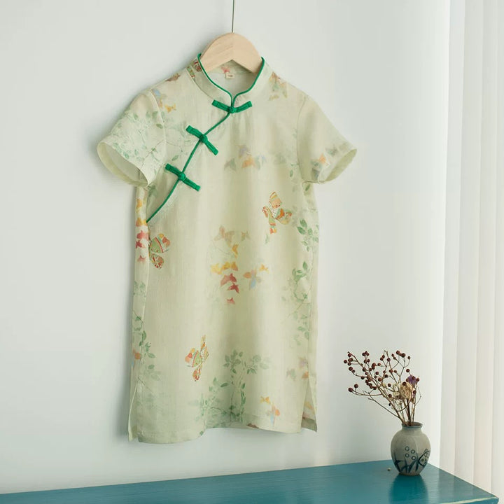 MINT SLEEVELESS LINEN BUTTERFLY TUNIC