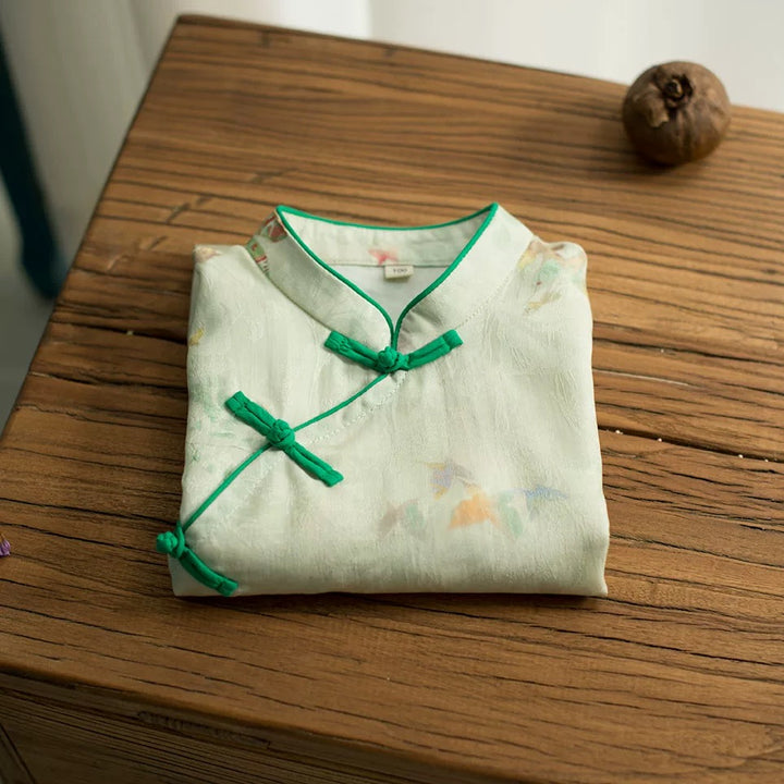 MINT SLEEVELESS LINEN BUTTERFLY TUNIC