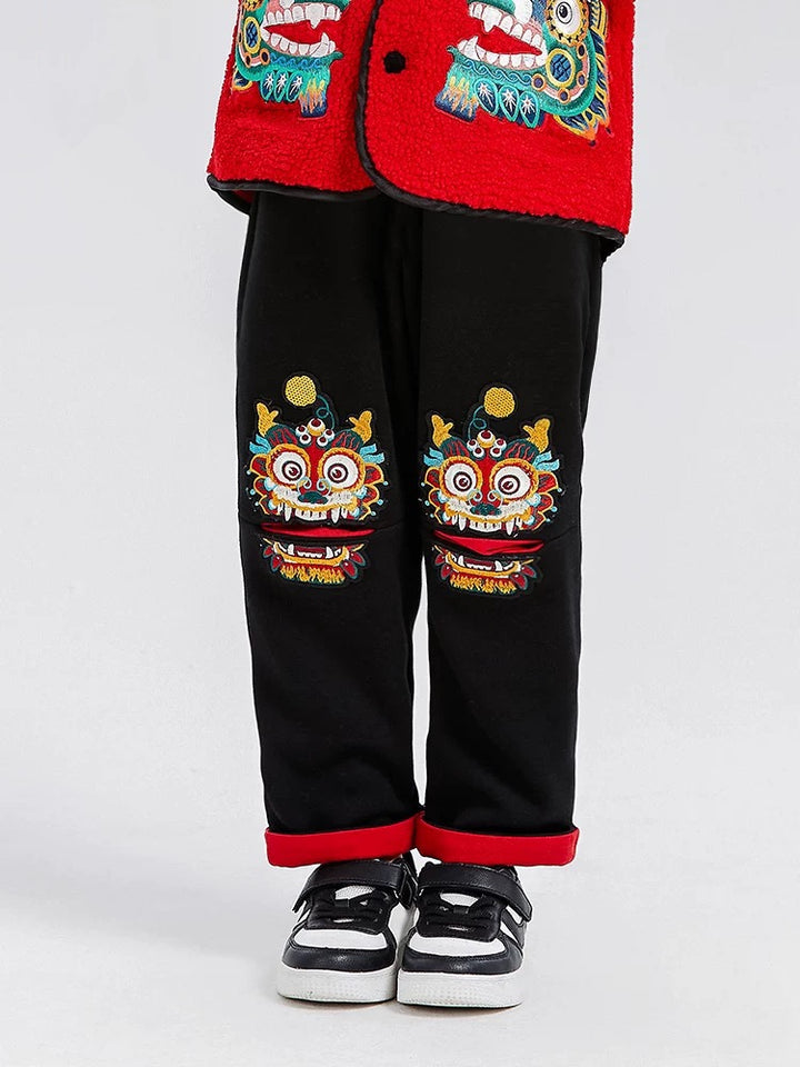 3D DRAGON KNEE PATCH SWEAT PANTS