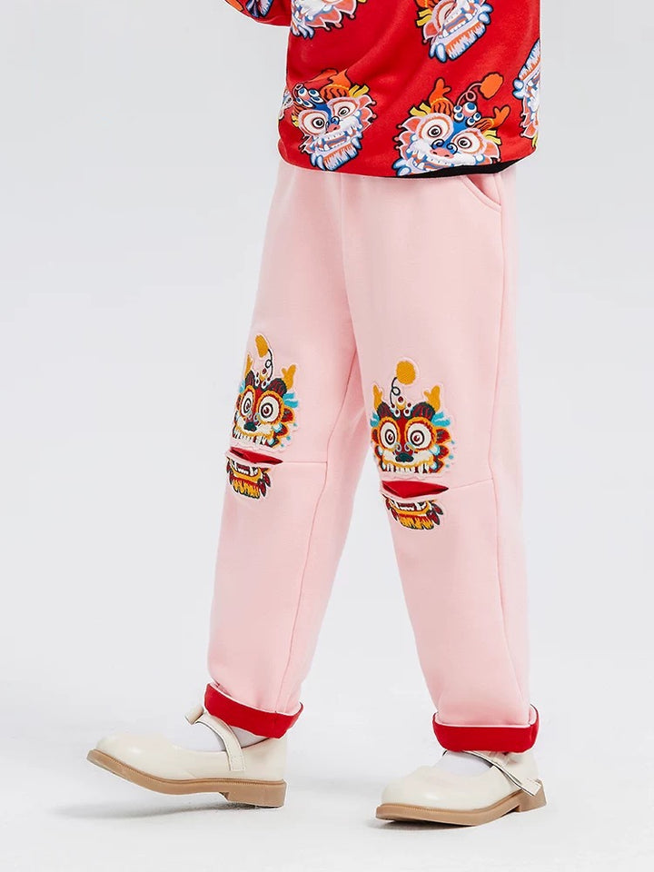 3D DRAGON KNEE PATCH SWEAT PANTS