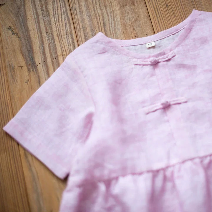 EMPRIE WAIST LINEN DRESS