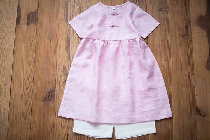 EMPRIE WAIST LINEN DRESS