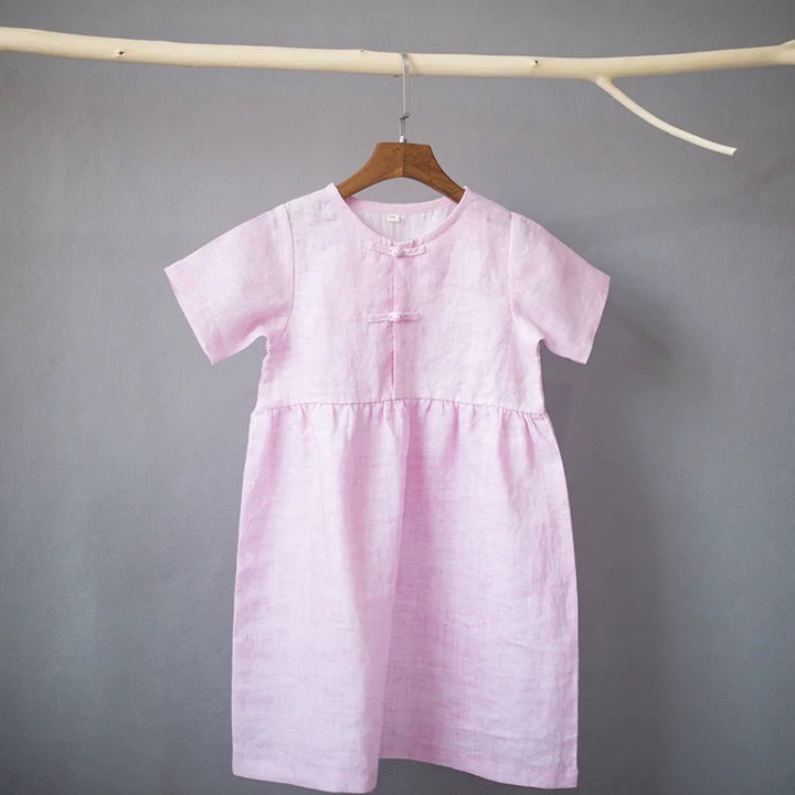 EMPRIE WAIST LINEN DRESS