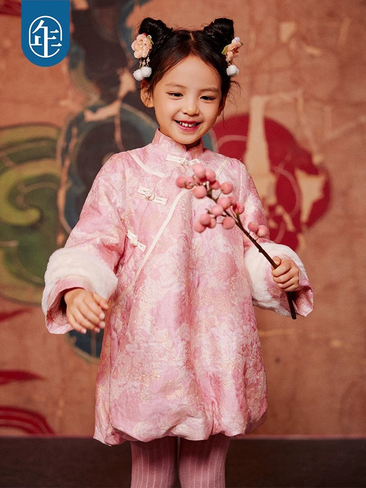 FLEECE CHEONGSAM TUNIC DRESS