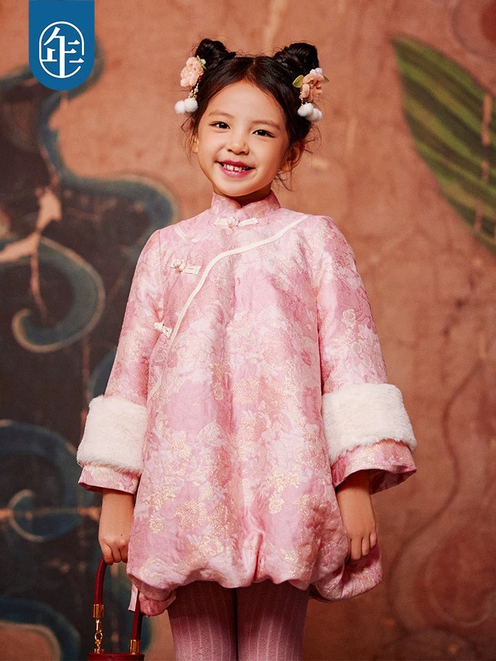 FLEECE CHEONGSAM TUNIC DRESS