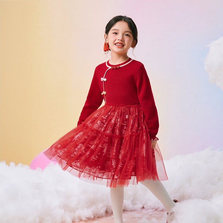 Mandarin Collar Tutu princess dress