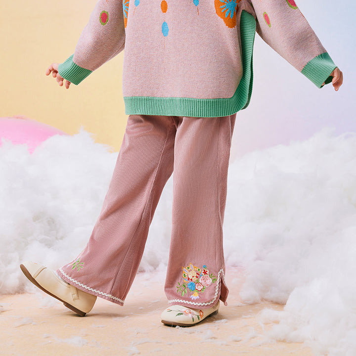 Peach Blossom Corduroy Pants