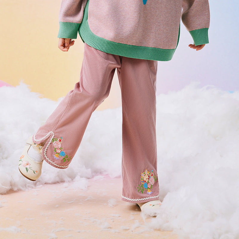 Peach Blossom Corduroy Pants