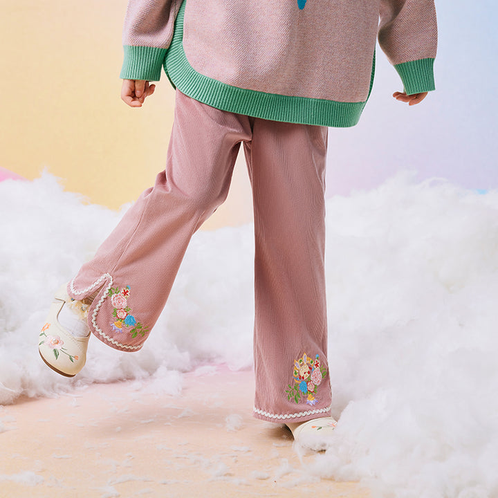 Peach Blossom Corduroy Pants