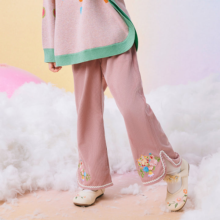 Peach Blossom Corduroy Pants