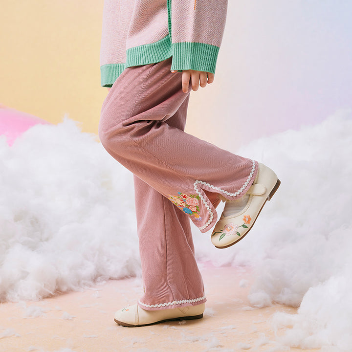 Peach Blossom Corduroy Pants