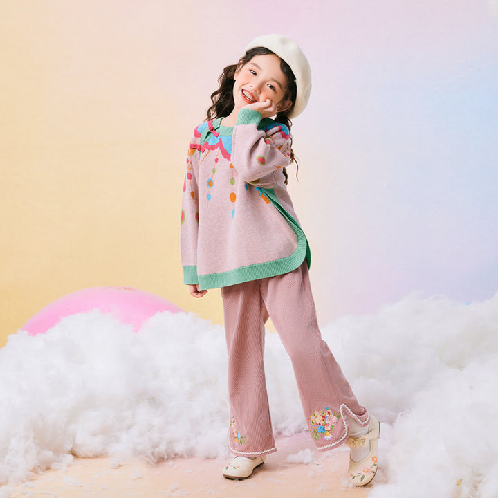 Peach Blossom Corduroy Pants