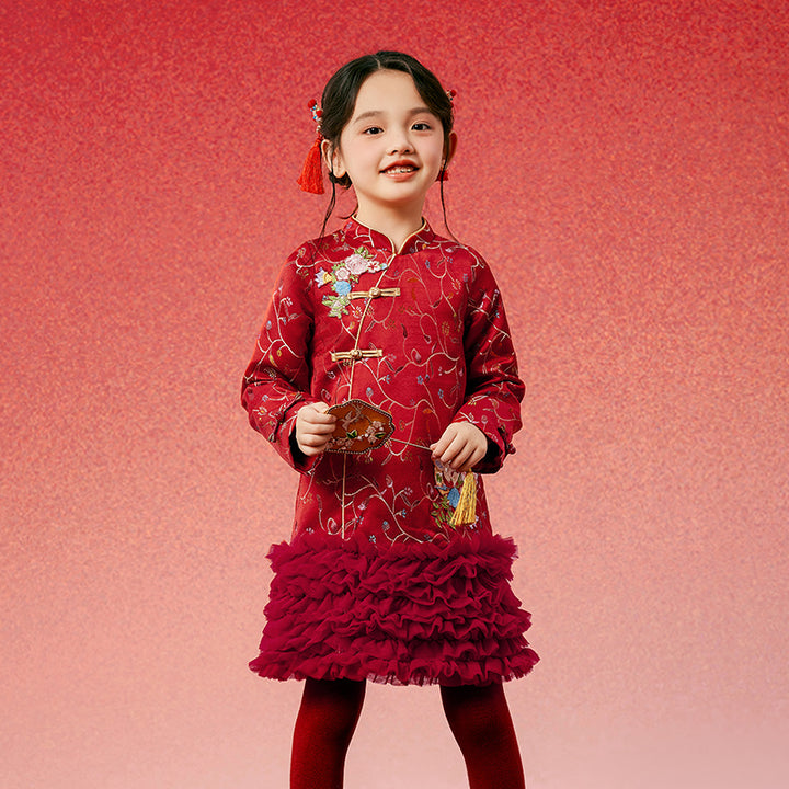 Blossoming Floral Cheongsam Dress