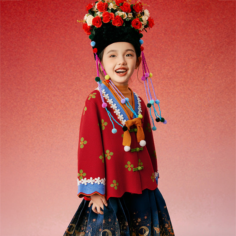 Scarlet Poppy floral Sweater