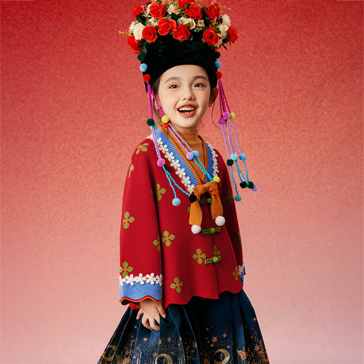 Scarlet Poppy floral Sweater