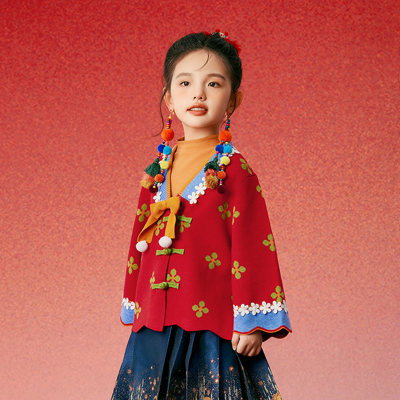 Scarlet Poppy floral Sweater