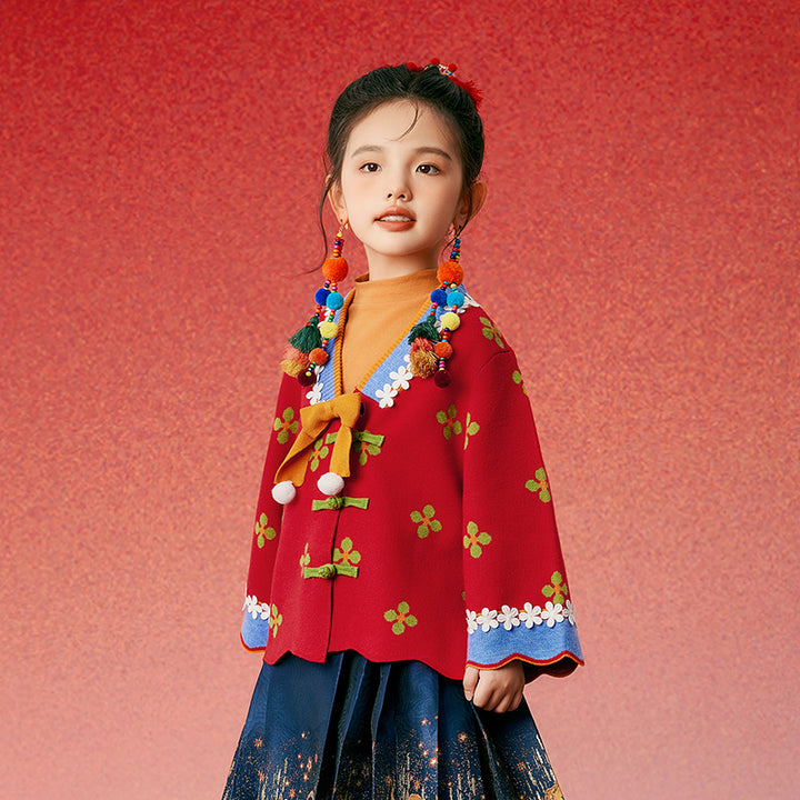 Scarlet Poppy floral Sweater