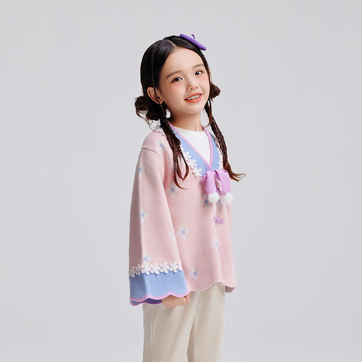 Scarlet Poppy floral Sweater