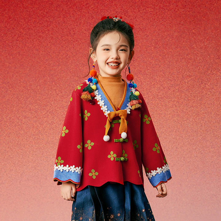 Scarlet Poppy floral Sweater