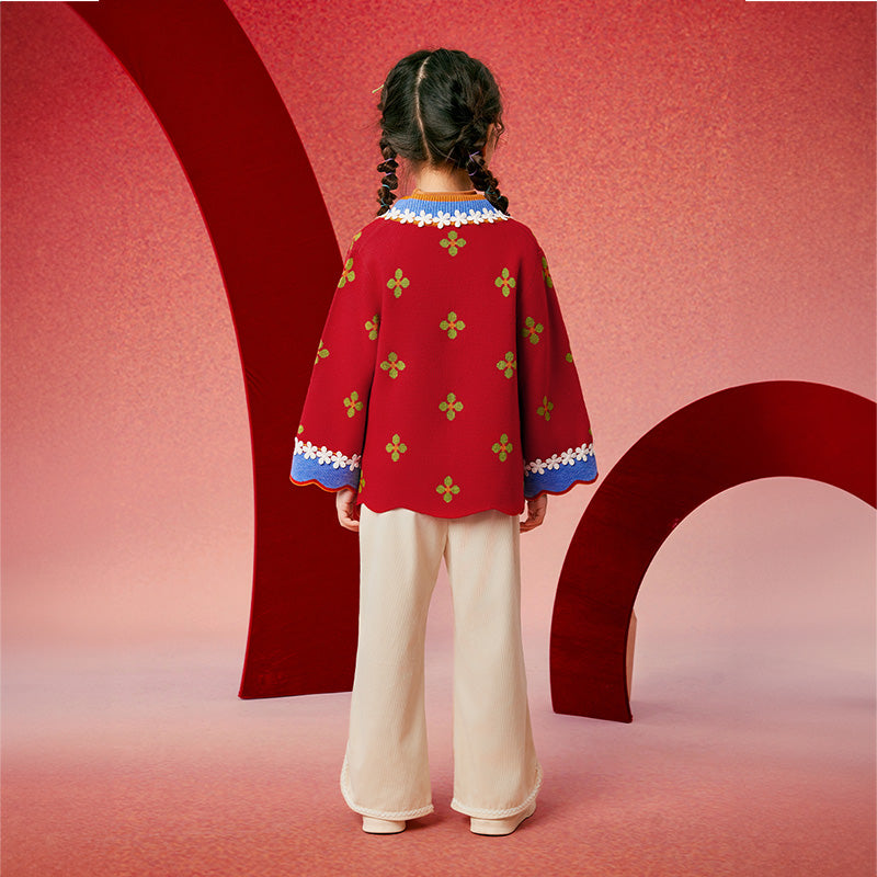 Scarlet Poppy floral Sweater