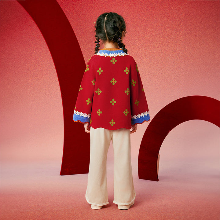 Scarlet Poppy floral Sweater