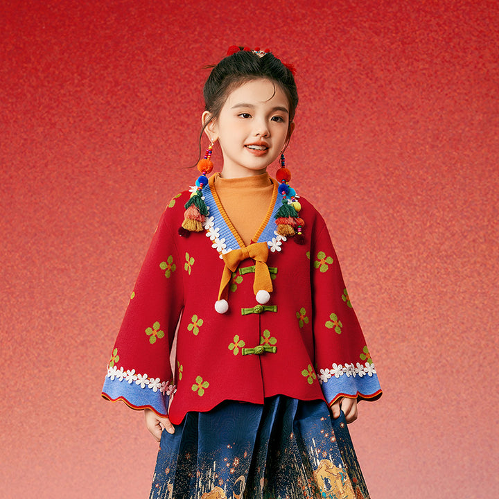 Scarlet Poppy floral Sweater