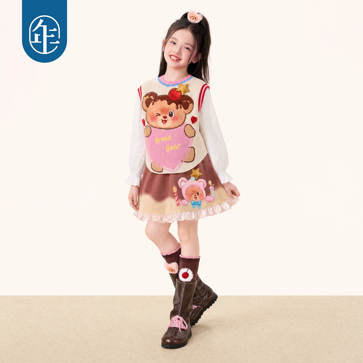Bread Bear Knit Sweater Vest 熊抱甜心针织背心