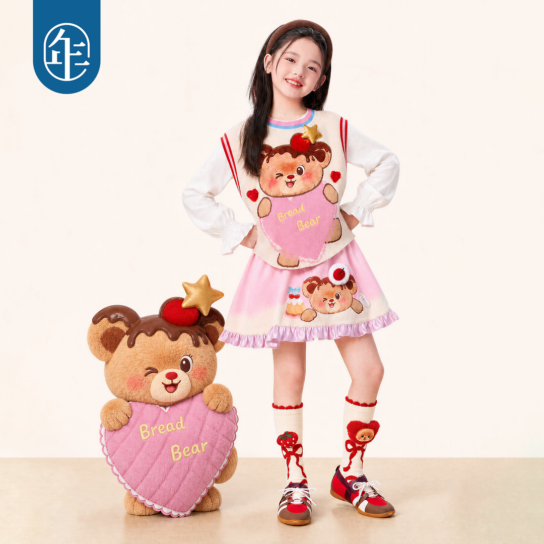 Bread Bear Knit Sweater Vest 熊抱甜心针织背心