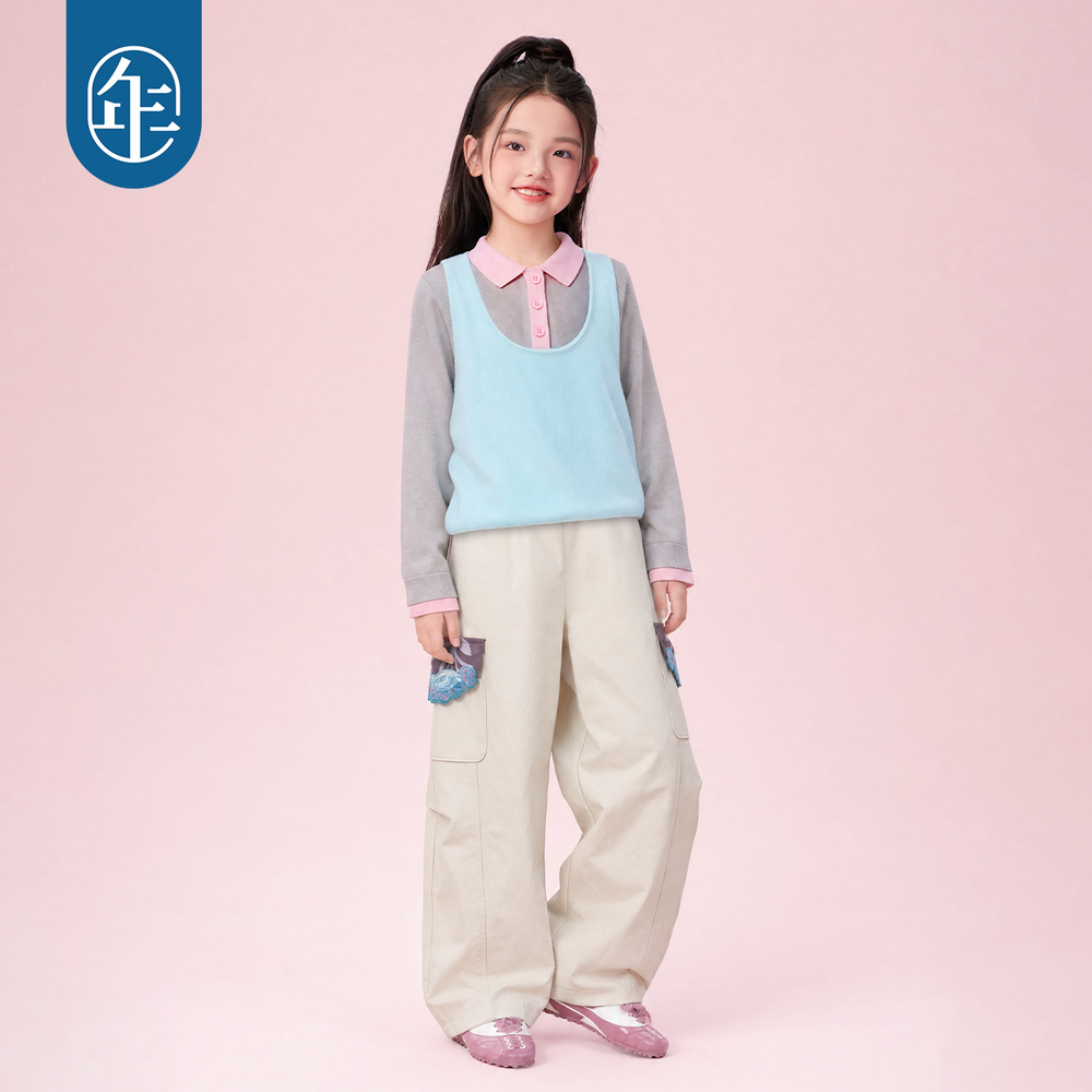 Faux Two-Piece Polo Collar Knit Sweater 假两件翻领针织毛衣