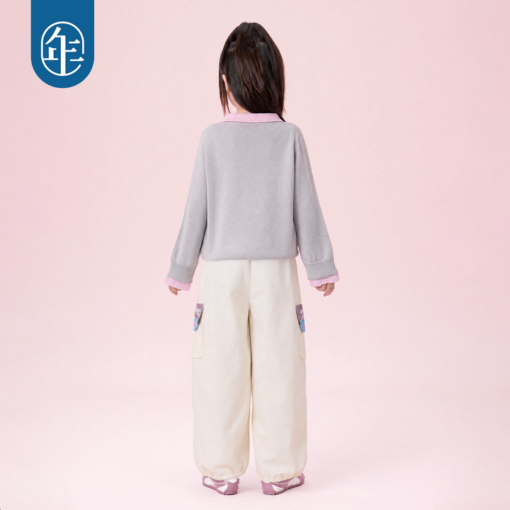 Faux Two-Piece Polo Collar Knit Sweater 假两件翻领针织毛衣