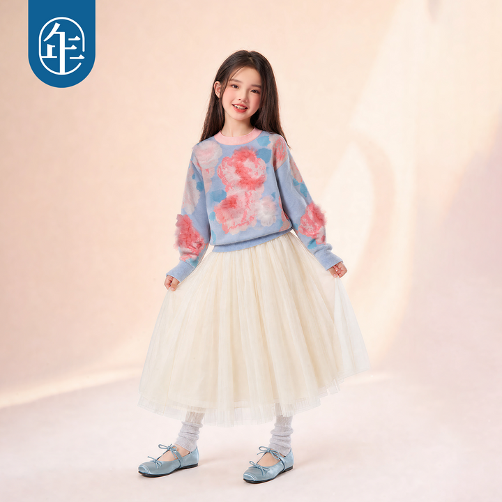 3D Flower Jacquard Cotton Sweater 静待花开立体花毛衣