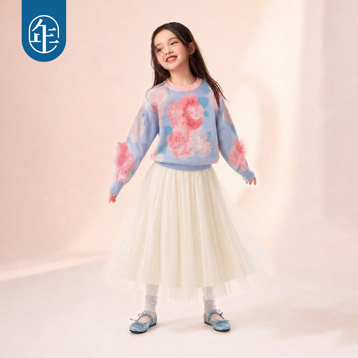 3D Flower Jacquard Cotton Sweater 静待花开立体花毛衣