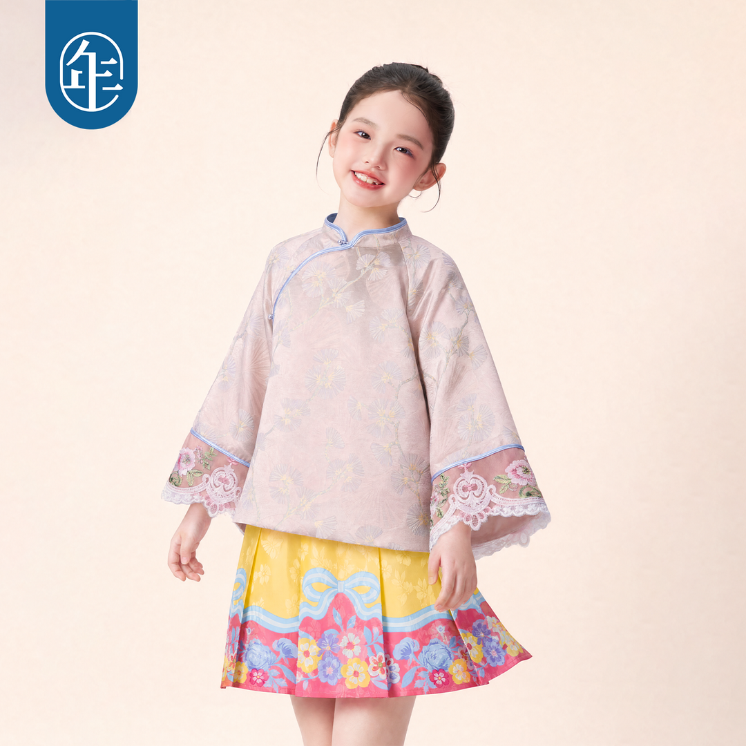 Floral Brocade Lace-Cuff Qing-Style Jacket 花开有时旗装外套