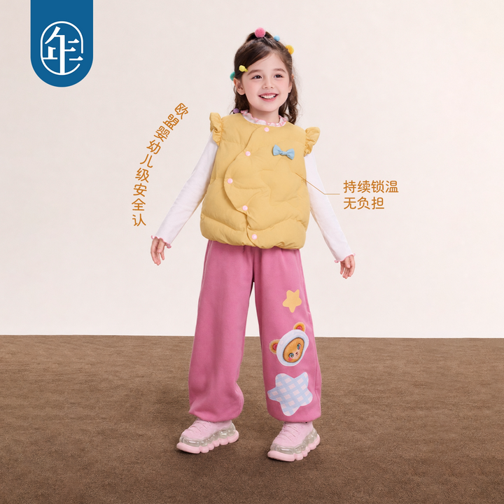 Hedgehog Flutter-Sleeve Padded Vest 苹果森林飞袖棉马甲