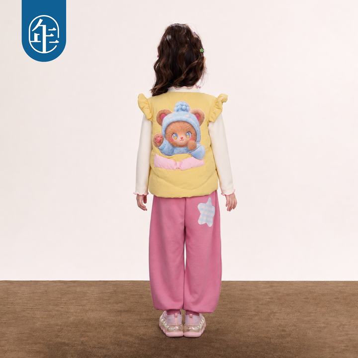 Hedgehog Flutter-Sleeve Padded Vest 苹果森林飞袖棉马甲