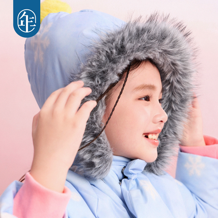 Lamb Print Hooded Down Coat 小羊印花连帽羽绒服