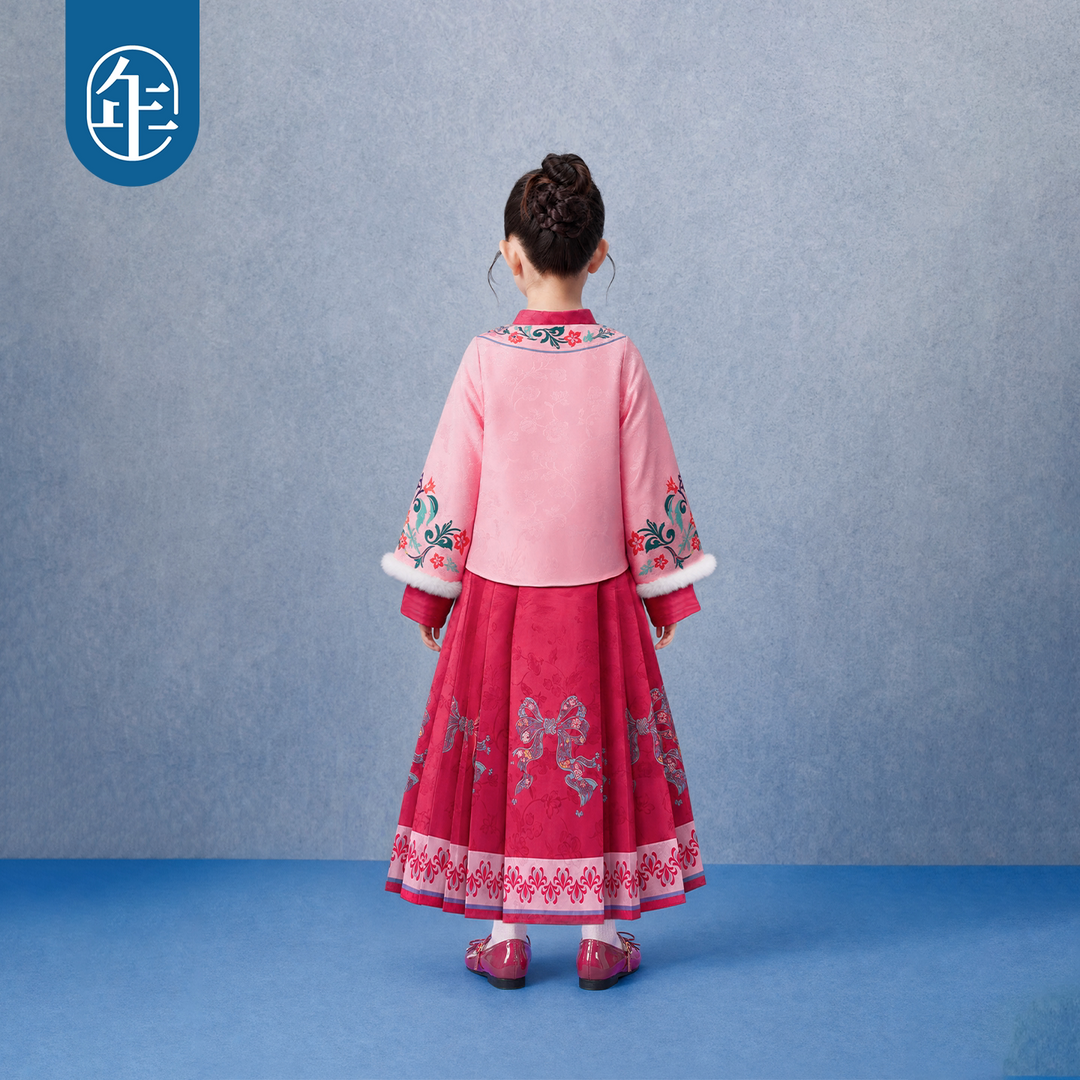 Lamb Padded Hanfu Jacket & Mamian Skirt Set 真羊气汉服马面裙套装
