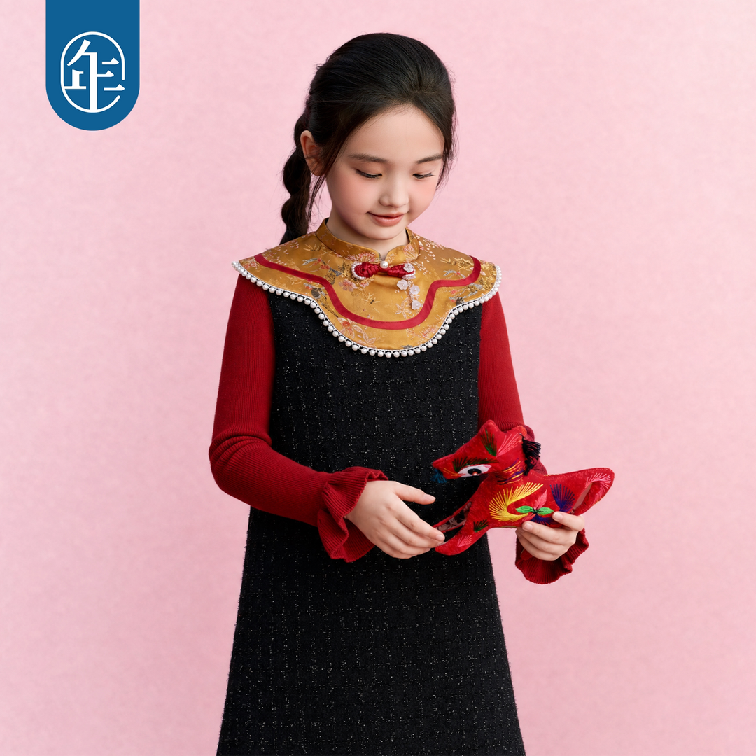 Brocade Cloud-Collar Sleeveless Dress 公主有礼云肩连衣裙