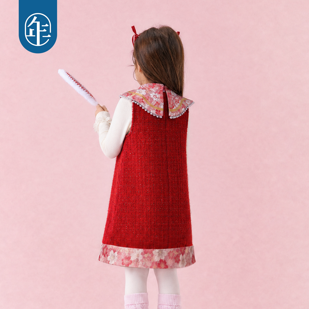 Brocade Cloud-Collar Sleeveless Dress 公主有礼云肩连衣裙