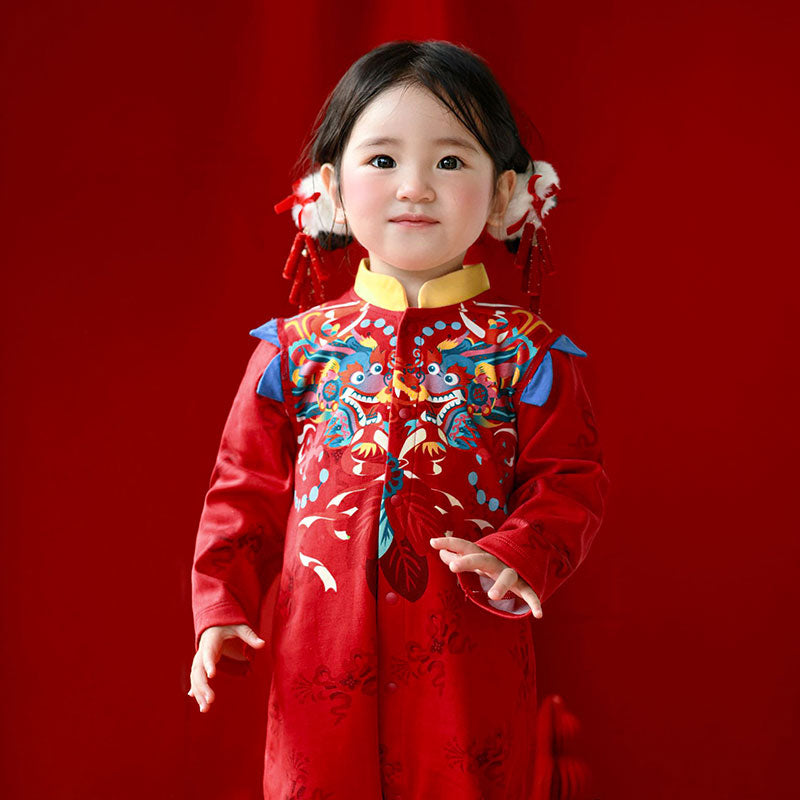 Dragon Light and Color Long Sleeve Romper