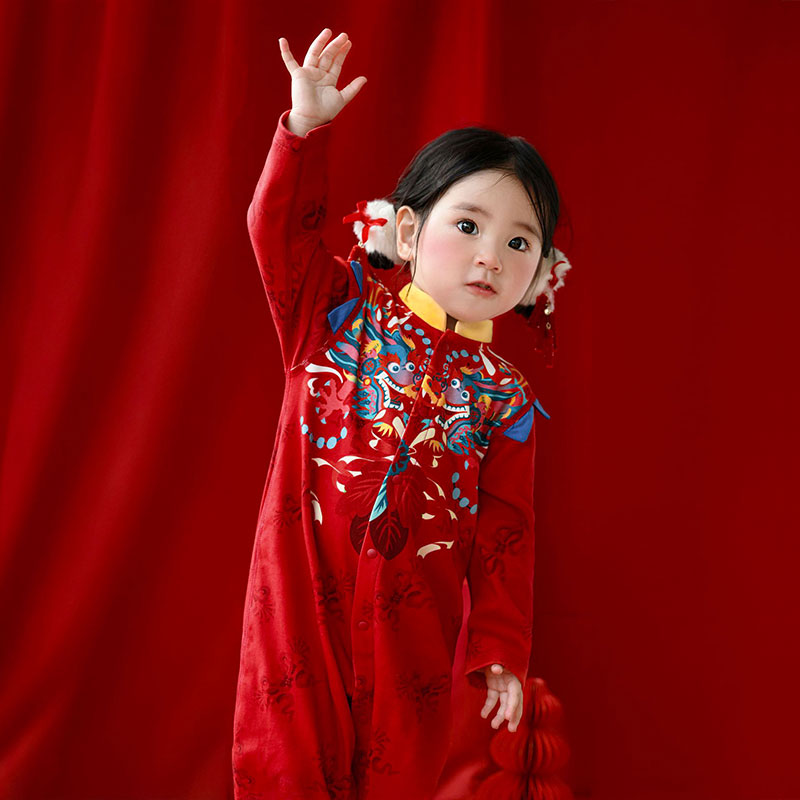 Dragon Light and Color Long Sleeve Romper