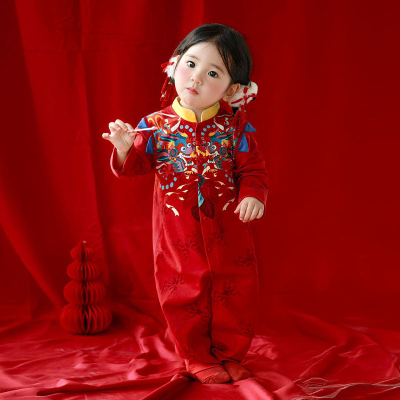 Dragon Light and Color Long Sleeve Romper