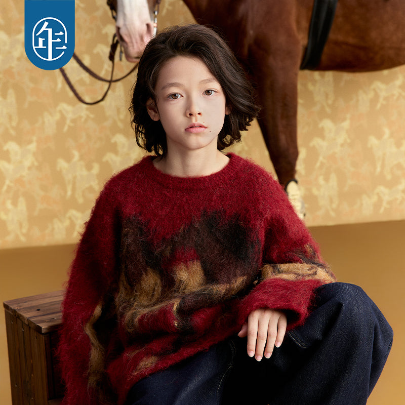 Xu Beihong Galloping Horse Family Sweater 徐悲鸿联名大展鸿图毛衣